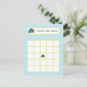 Schrijfbare Bingo Kaart Blauw Zee Schildpadden (Staand voorkant)