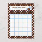 Schrijfbare Bingo Kaart Blue Mod Mom Polka Dots (Voorkant)