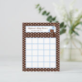 Schrijfbare Bingo Kaart Blue Mod Mom Polka Dots (Staand voorkant)