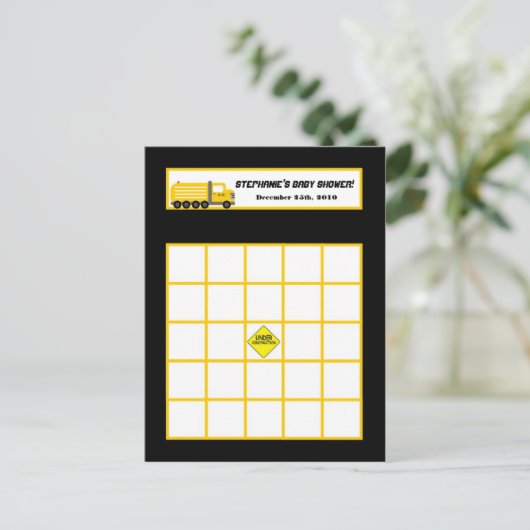 Schrijfbare Bingo Kaart Constructie (Staand voorkant)