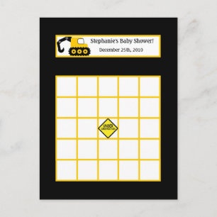 Schrijfbare Bingo Kaart Constructie Zwart en Geel