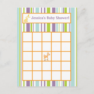 Schrijfbare Bingo Kaart Furry Woodland Animals