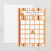 Schrijfbare Bingo Kaart Herfst Herfst Pompoen Baby (Voorkant / Achterkant)