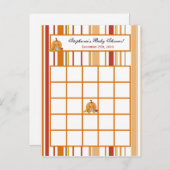 Schrijfbare Bingo Kaart Herfst Herfst Pompoen Baby (Voorkant / Achterkant)