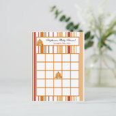 Schrijfbare Bingo Kaart Herfst Herfst Pompoen Baby (Staand voorkant)