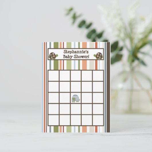 Schrijfbare Bingo Kaart Laguna Beach Turtle Frog P (Staand voorkant)