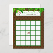 Schrijfbare Bingo Kaart Monkey Swing Oerwoud Safar (Voorkant / Achterkant)