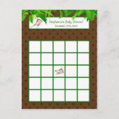 Schrijfbare Bingo Kaart Monkey Swing Oerwoud Safar (Voorkant)