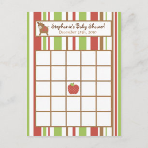 Schrijfbare Bingo Kaart Red Barn Farm Animals