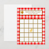 Schrijfbare Bingo Kaart Red Barn Farm Animals (Voorkant / Achterkant)