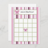 Schrijfbare Bingo Kaart Sugar Plum Butterfly (Voorkant / Achterkant)