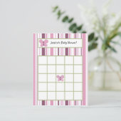 Schrijfbare Bingo Kaart Sugar Plum Butterfly (Staand voorkant)