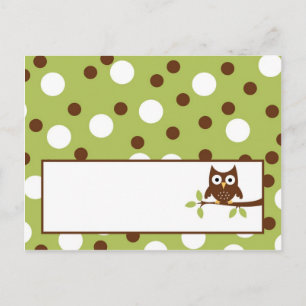 Schrijfbare huiskaart Woodland Friends Owl Briefkaart