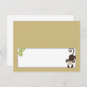 Schrijfbare kaart aap dierentuin (Voorkant / Achterkant)