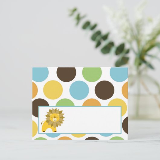 Schrijfbare kaart Oerwoud King Lion Safari Zoo (Staand voorkant)