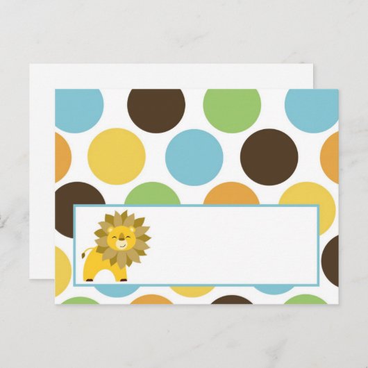 Schrijfbare kaart Oerwoud King Lion Safari Zoo (Voorkant / Achterkant)