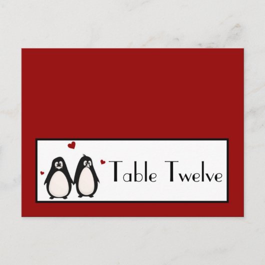 Schrijfbare kaart uit pinguïn Love Couple Mate voo (Voorkant)