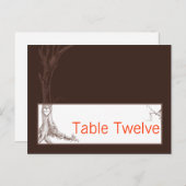 Schrijfbare Plaats Herfst Boom Initiaal Carvings H Briefkaart (Voorkant / Achterkant)