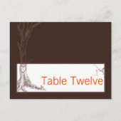 Schrijfbare Plaats Herfst Boom Initiaal Carvings H Briefkaart (Voorkant)