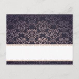 Schrijfbare Plaats Kaart Diep Paarse Damask