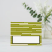 Schrijfbare Plaats Kaart Groene Peer Fruit Stripes (Staand voorkant)