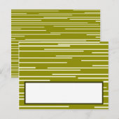 Schrijfbare Plaats Kaart Groene Peer Fruit Stripes (Voorkant / Achterkant)