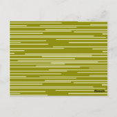 Schrijfbare Plaats Kaart Groene Peer Fruit Stripes (Achterkant)