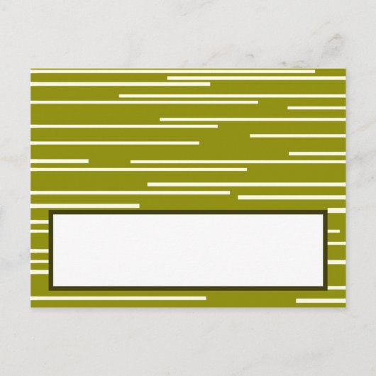 Schrijfbare Plaats Kaart Groene Peer Fruit Stripes (Voorkant)