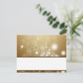 Schrijfbare Plaats Kaart Kerst Koper Blur (Staand voorkant)