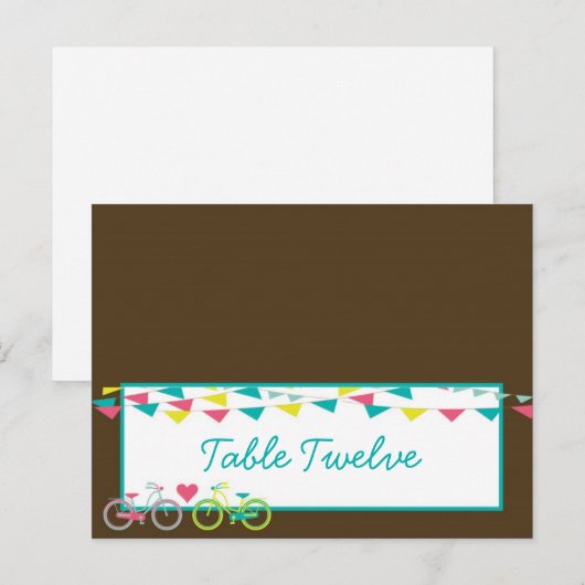 Schrijfbare plaats kaart liefhebbers fiets carnava (Voorkant / Achterkant)