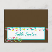 Schrijfbare plaats kaart liefhebbers fiets carnava (Voorkant)