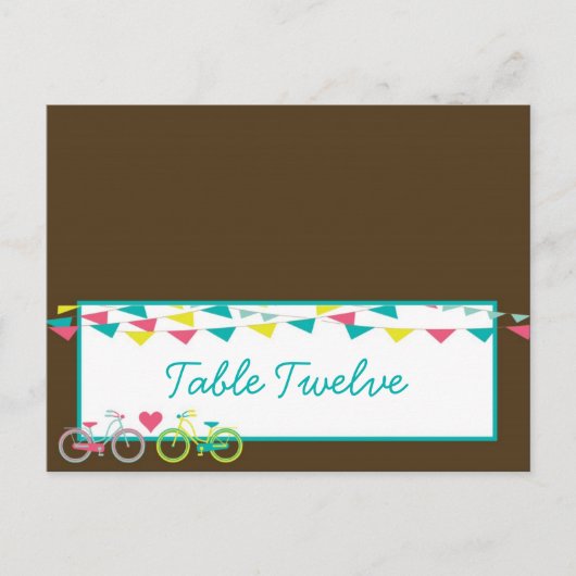 Schrijfbare plaats kaart liefhebbers fiets carnava (Voorkant)