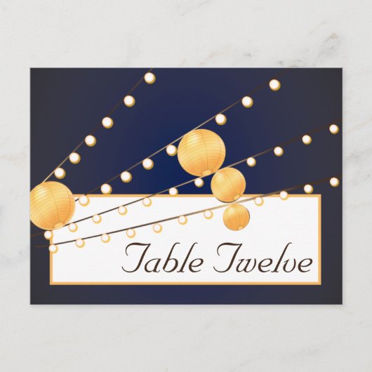 Schrijfbare Plaats Kaart Papieren Lantaarns op Bla (Voorkant)