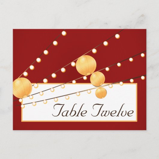 Schrijfbare Plaats Kaart Papieren Lantaarns op Roo (Voorkant)