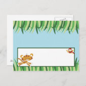 Schrijfbare Plaats Kaart Regenwoud Oerwoud Dier (Voorkant / Achterkant)