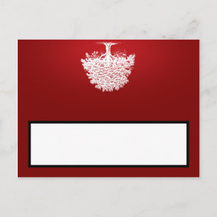 Schrijfbare plaats kaart witte boom rode zwarte st