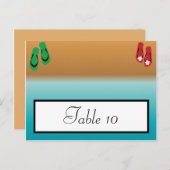 Schrijfbare plaats kaart zijn/haar sandalen op str (Voorkant / Achterkant)