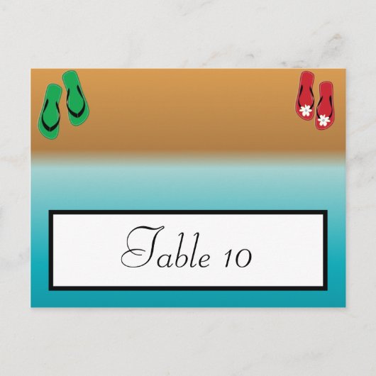 Schrijfbare plaats kaart zijn/haar sandalen op str (Voorkant)