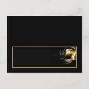 Schrijfbare plaatskaart Mis XV Gold Black Briefkaart