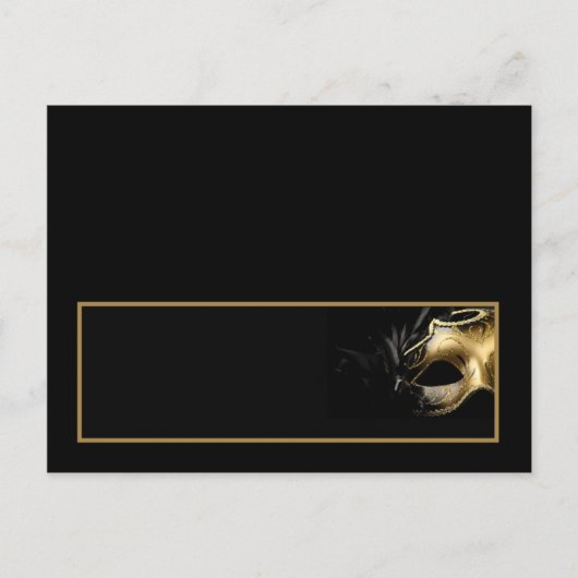 Schrijfbare plaatskaart Mis XV Gold Black Briefkaart (Voorkant)