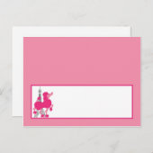 Schrijfbare plaatskaart roze poodle Paris Eiffel T Briefkaart (Voorkant / Achterkant)