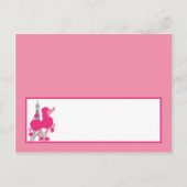 Schrijfbare plaatskaart roze poodle Paris Eiffel T Briefkaart (Voorkant)