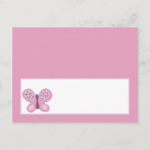 Schrijfbare plaatskaart Suiker plum Butterfly Briefkaart
