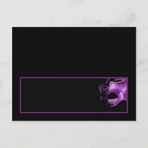 Schrijfbare plaatskaart Sweet 16 Paarse Lila Black Briefkaart