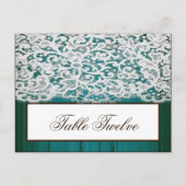 Schrijfbare plaatskaart verstrooid Blauwgroen hout Briefkaart (Voorkant)