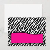 Schrijfbare plaatskaart, warmroze Zebra afdrukken Briefkaart (Voorkant / Achterkant)
