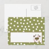 Schrijfbare Place Card Abby's Boerderij Roze Girly Briefkaart (Voorkant / Achterkant)