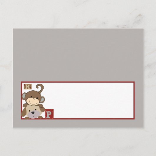 Schrijfbare Place Card Cocalos Buttonnen Briefkaart (Voorkant)