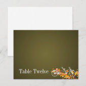 Schrijfbare Place Card grillige bruine dubbele fie Briefkaart (Voorkant / Achterkant)