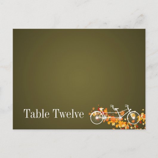 Schrijfbare Place Card grillige bruine dubbele fie Briefkaart (Voorkant)